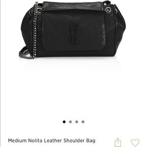 Yves Saint Laurent Black Leather Shoulder Bag